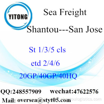 Shantou Port Sea Freight Shipping To San Jose